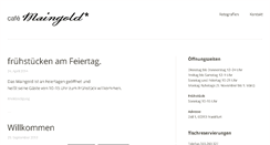 Desktop Screenshot of cafe-maingold.de